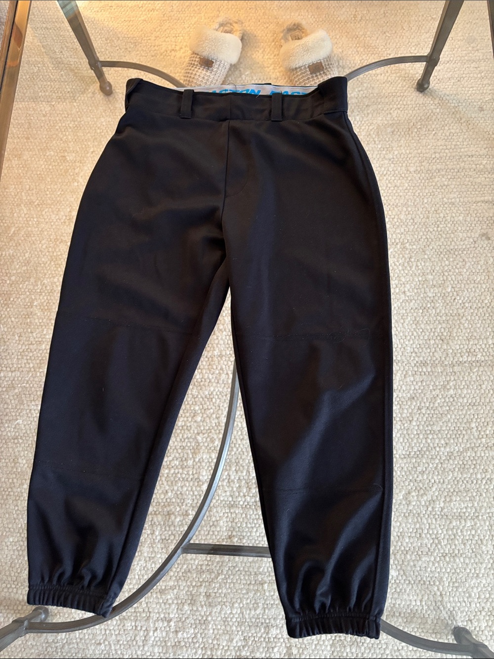 Youth Large Easton Black Softball pants with Elastic Cuffs
